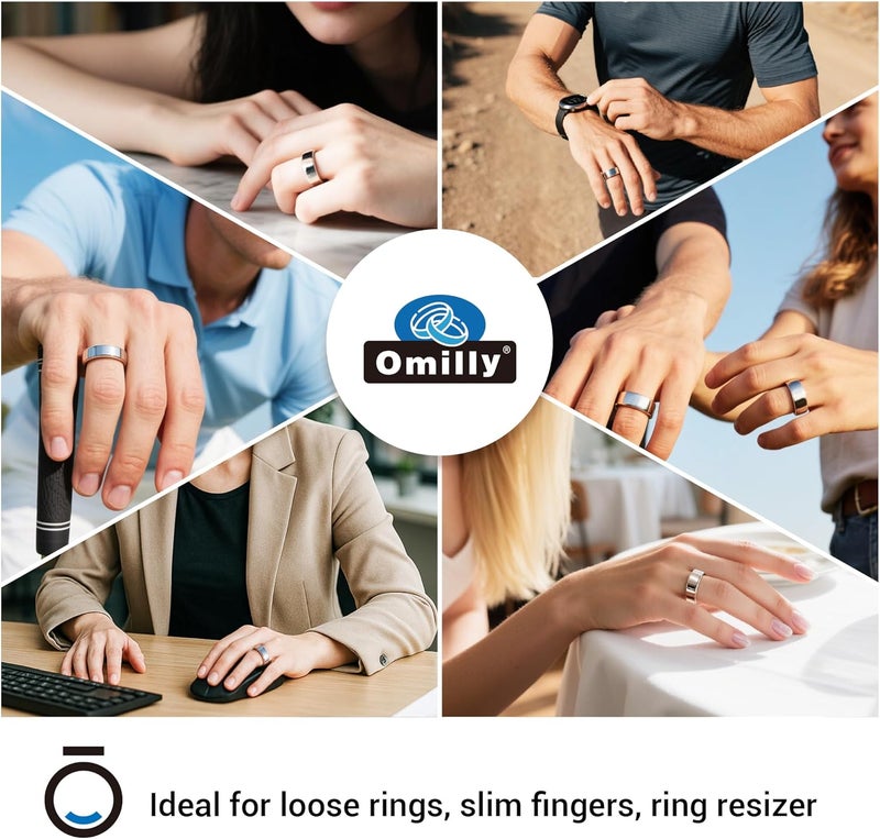 Omilly Smart Ring Size Adjuster - Invisible Fit for Oura Ring Gen 4/3, Samsung Galaxy Ring, Ultra Human Ring AIR, RingConn 2/1, Amazfit Helio - Loose Ring Sizing Kit, Comfortable & Discreet Accessories - Image 2